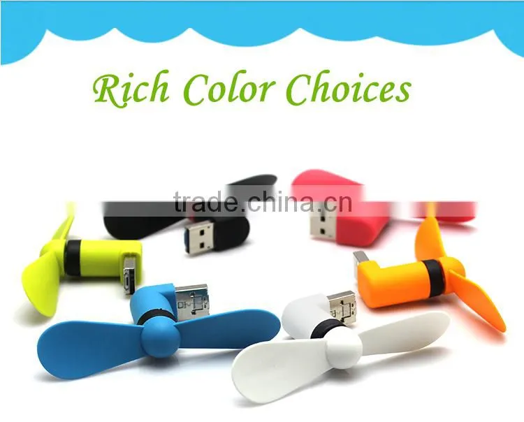 Pocket-size OTG Android Mobile Phone computer portable mini fan