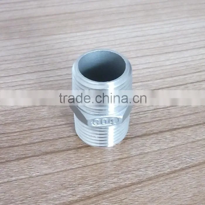 Hex Nipple 1/2" Male x 1/2" Male 304 Stainless Steel Threaded Pipe Fitting