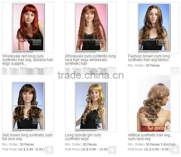 Wholesale wigs synthetic hair style, dark brown hair style