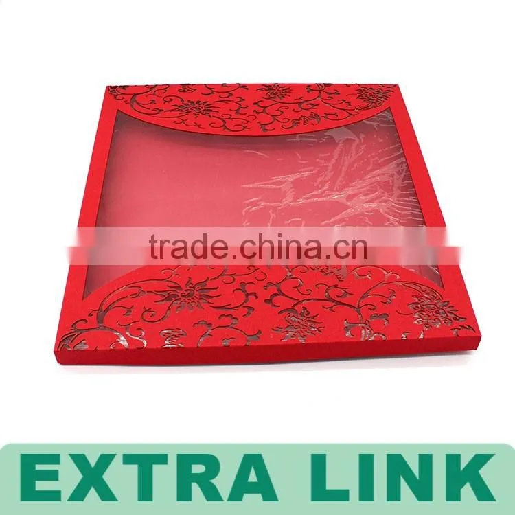 Luxury customized letter envelope/red envelope with clear window