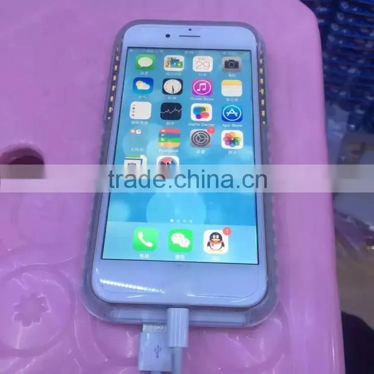 2016 the latest products LED flashing mobile phone case lights up face case for iphone 6/6 plus flash light case cover