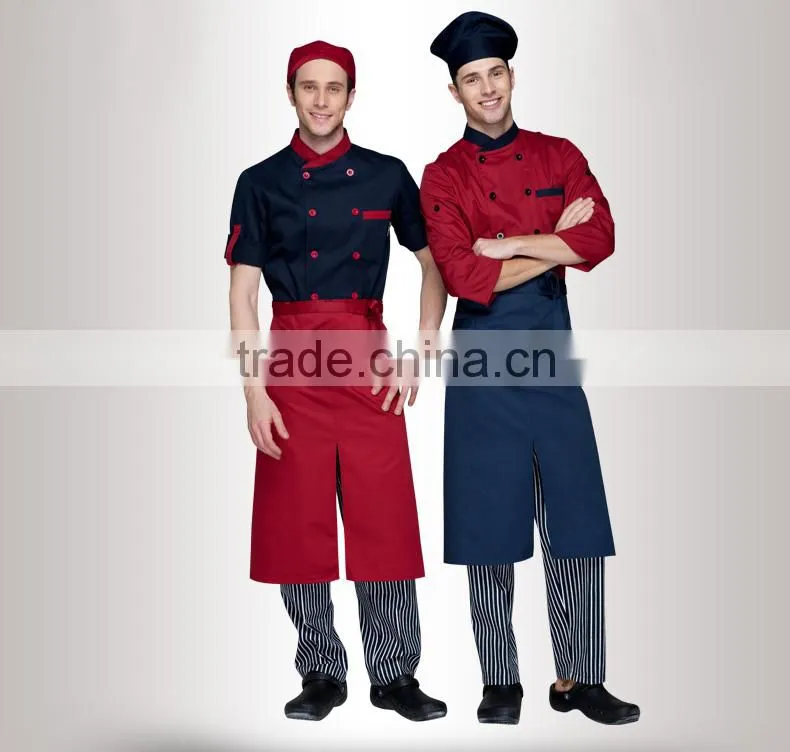 polyester plain black bartender uniform aprons