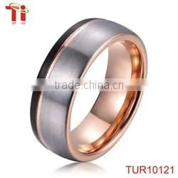 Purple plating tungsten engament wedding ring for men domed