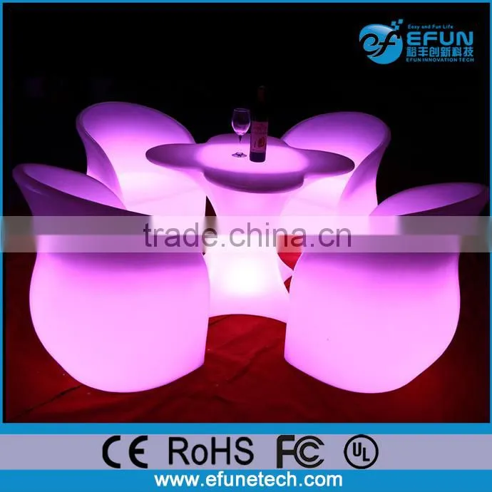 battery rechargeable led color changing sofa chair,party led table sofa