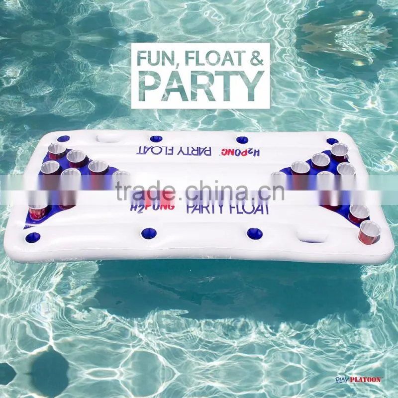 Inflatable Pool Pong Raft 6ft - Portable Pong Surface by Red Cup Pong
