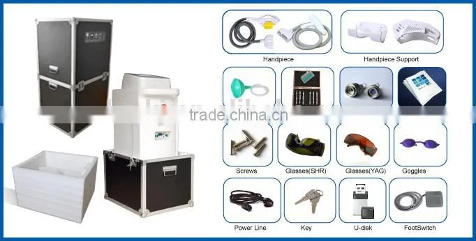 CE ISO professional 2in1 beauty-parlour-instrument with Nd Yag laser+Elight IPL