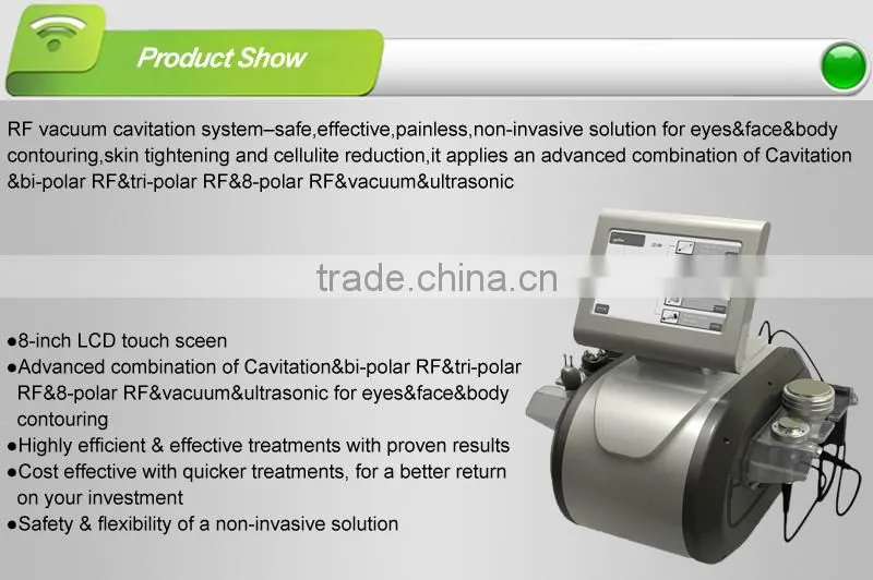 portable ultrasound machine,bi-polar rf head socket &cavitation head socket,not involve invasive surgery