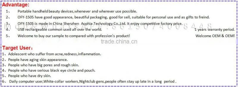 EMS RF 6 types Led light therapy facial beauty care device