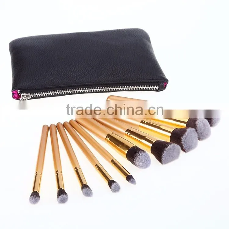10Pcs Gold Private Label Makeup Brushes