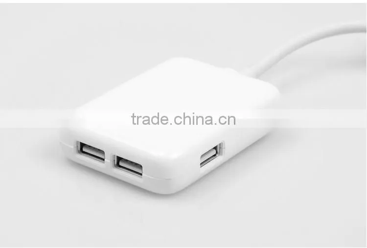 4 Ports Portable Mobile Phone USB Plug Travel Power Charger