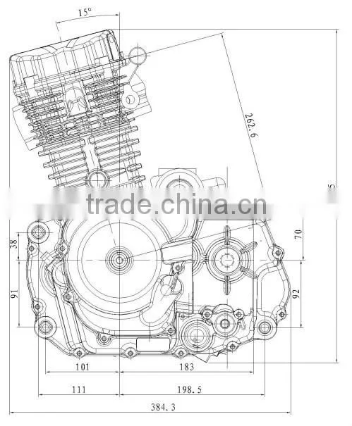 low cost Genuine zongshen 300cc engine stroke 4 valve