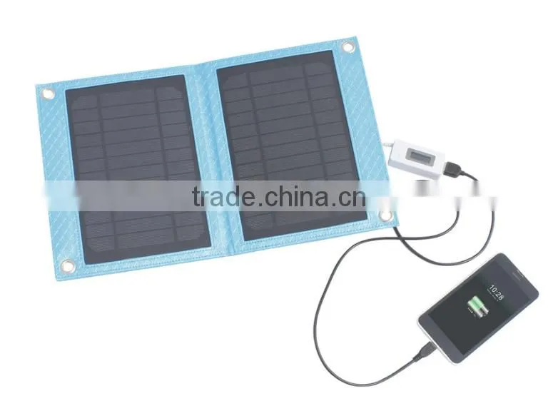 China manufacture charging phone 7w solar panel with usb wire