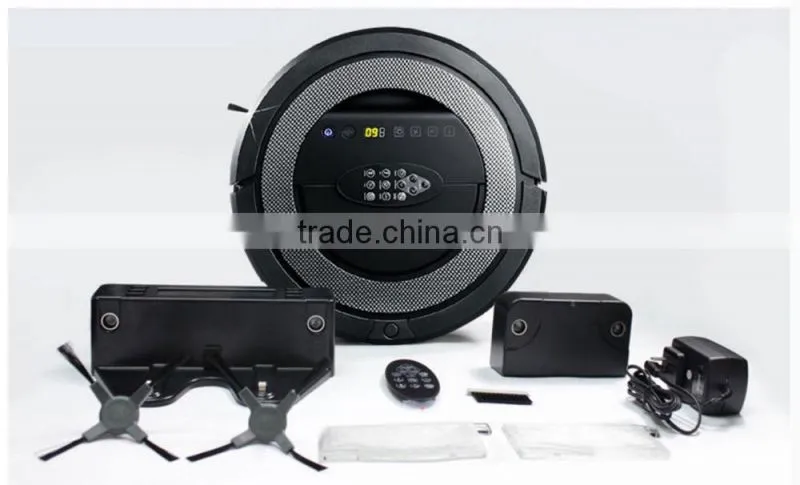 China wholesale high class v-shape middle brushes smart vacuum cleaner robot sweep and mop wet and dry