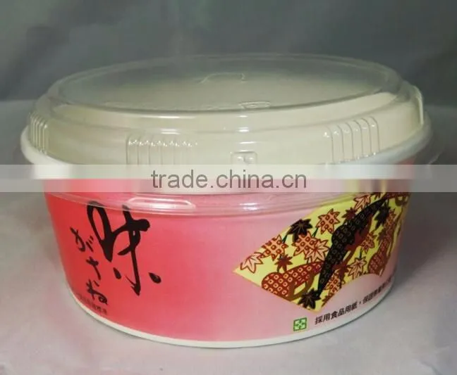 Accept Custom Order BOPS Material Disposable Round Plastic Lid for Paper Bowl