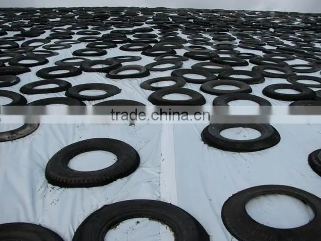 black/white or green/white silo cover