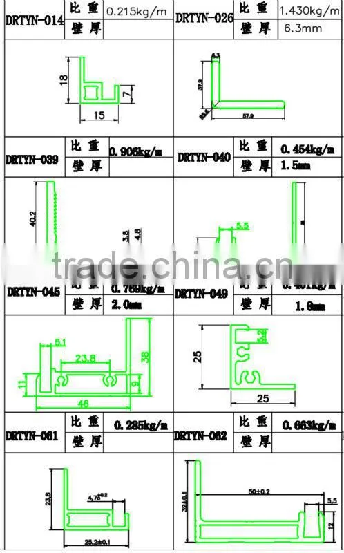 aluminum profile solar structure element