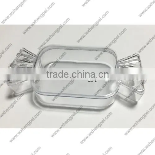Cleverish portable cute transparent candy plastic storage jewelry wedding box kit