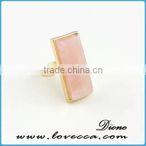 2016 New Popular fashion synthetic stone gold ring