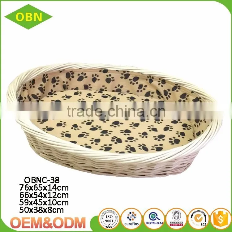 Wholesale custom eco-friendly new style comfortable decoration cheap willow wicker basket for pet