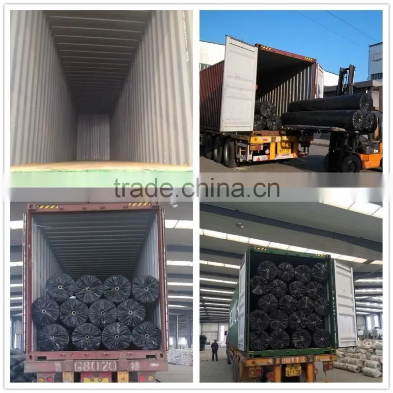 polyester short fiber needle punched non woven geotextile used in road construction