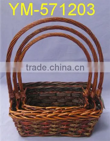 Small Willow Flower Basket wit High Handle