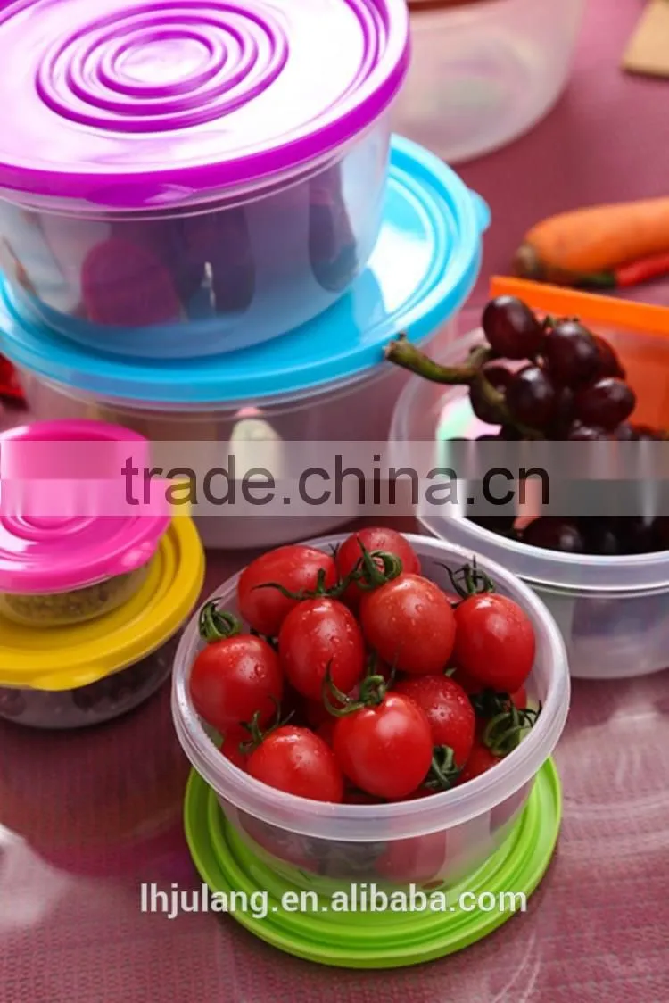 BPA-Free Plastic food container set/ 7pcs plastic food storage container set