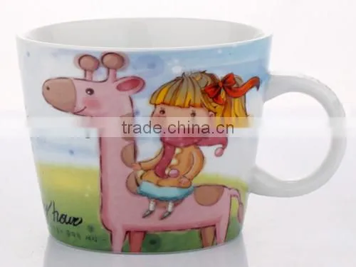 Lovely Cartoon Ceramic Porcelain Cup Mug for Children
