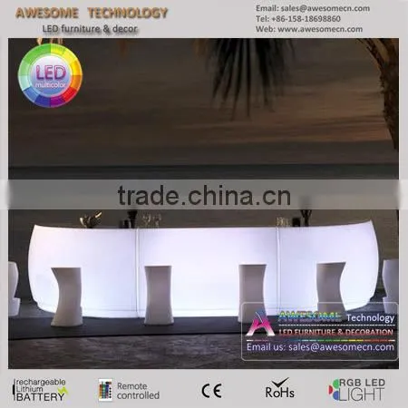 led bar table, led reception desk counter for marquee events and party