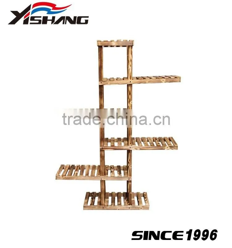 Flower shop antique cart wooden display flower rack
