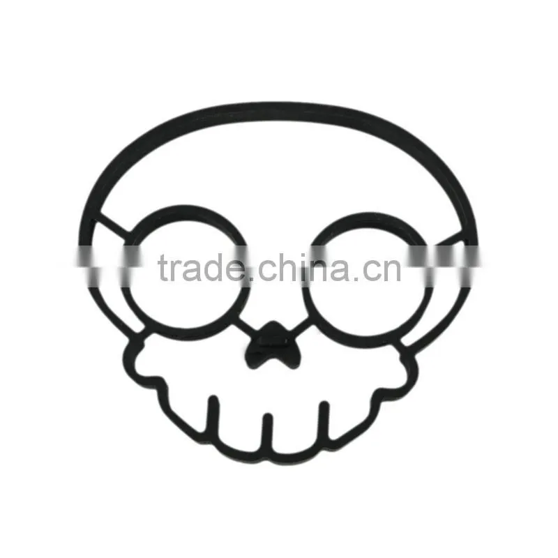 Non-stick Silicone Skull Shape Fried Egg Molds,Breakfast Pancake Slip Rings