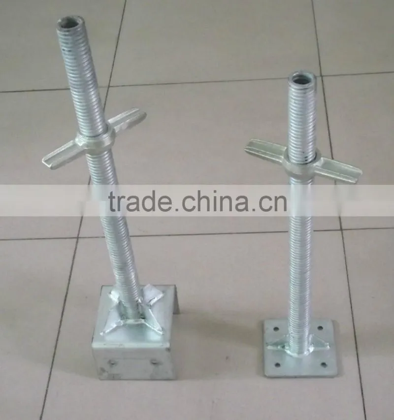 Scaffolding parts Leveling Jack with Swivel Base Plate