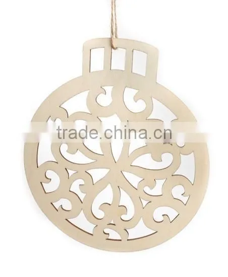 Unfinished Wood Craft Laser Cut Christmas Ornament