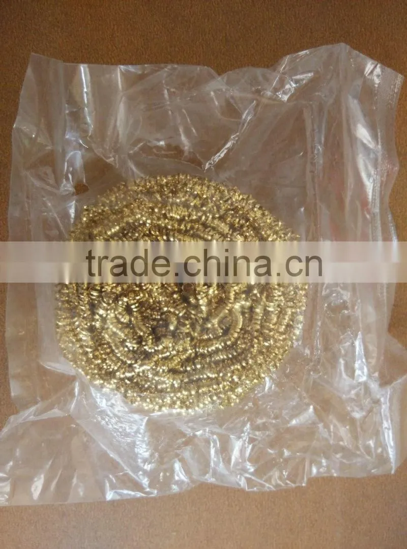 gold stainless steel wire/stainless scourer for Household Kitchen cleaning ball