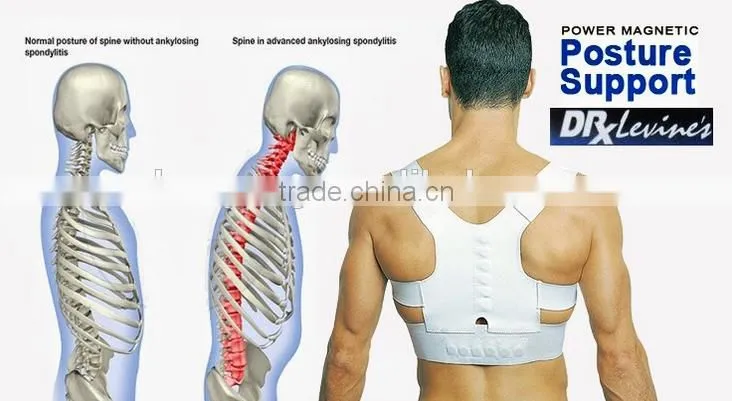 2017 Hot sellingMagnetic Orthopedic Back posture support brace, High Quality Posture Corrector