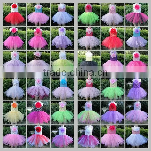 ballet tutus for sale/ crochet top tutus with flower/girls pettiskirt dress wholesale
