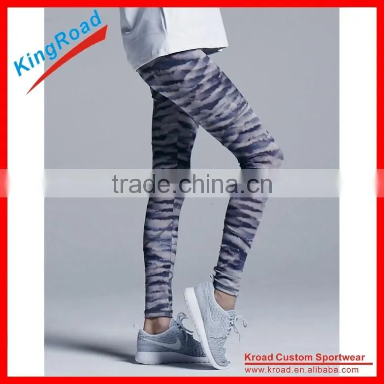 2015 New Style Wholesale Custom Fitness Pants camouflage Compression tights