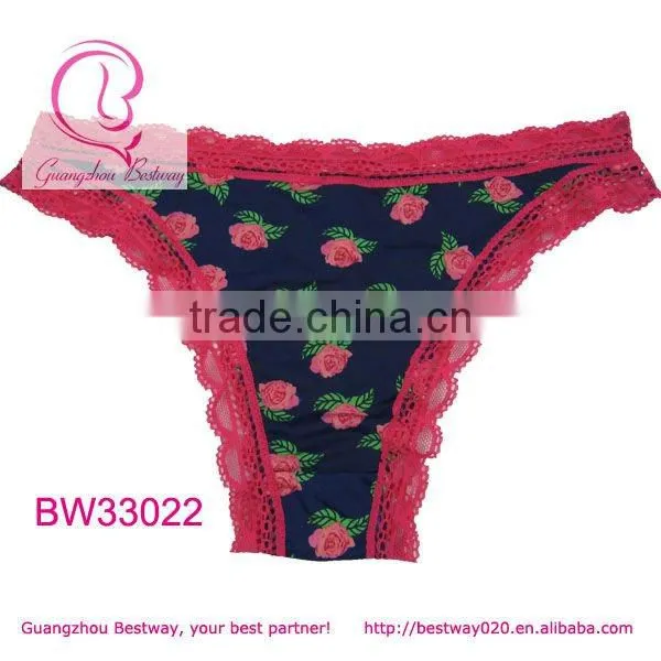 Womens hot sex photo of hot red rose flower panties in apparel