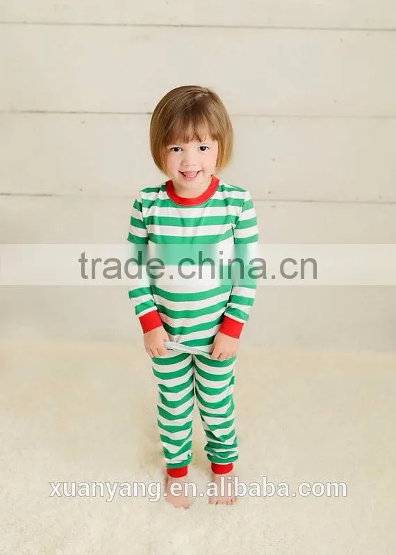 stripe knit cotton matching family pajamas