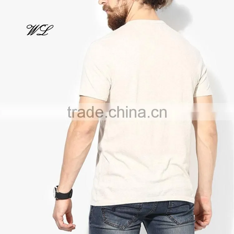 Men Fitted Blank Bulk 2017 Wholesale Knit T-shirts Stylish Plain T-shirt