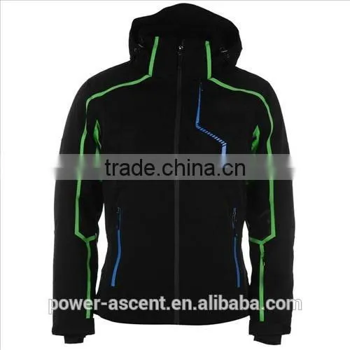 2016 men's colorful reflecetive stripe waterproof ski jacket