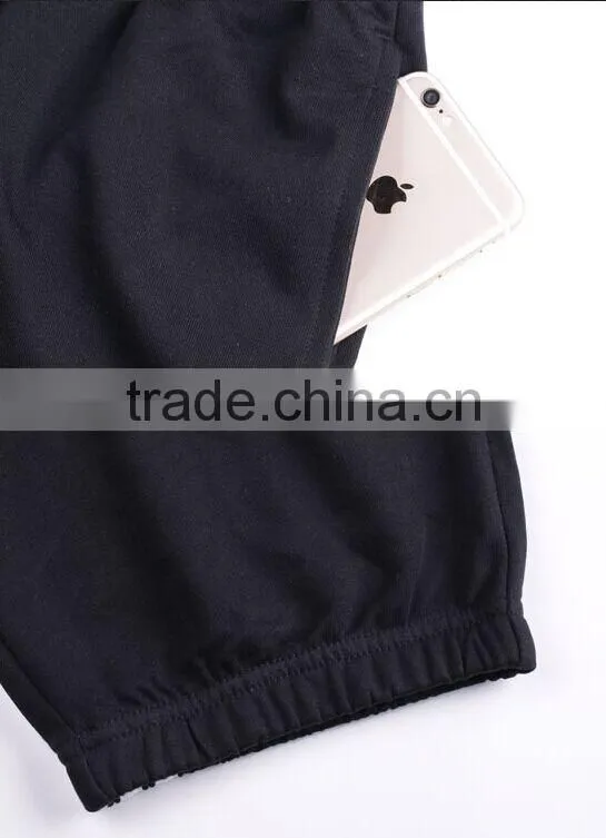 hot sale customize cheap mens design 100%cotton sports wear track pants