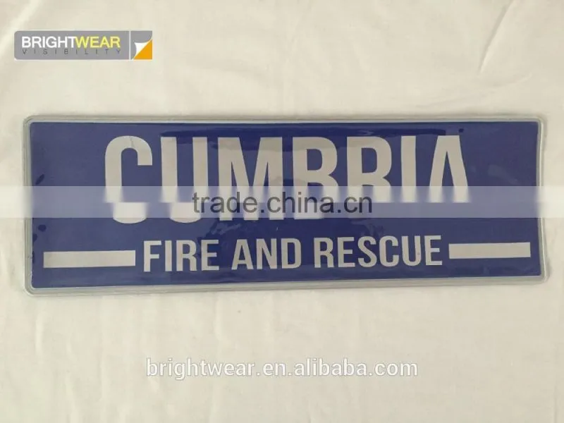 PVC relfective patch with different logo or letter or printing