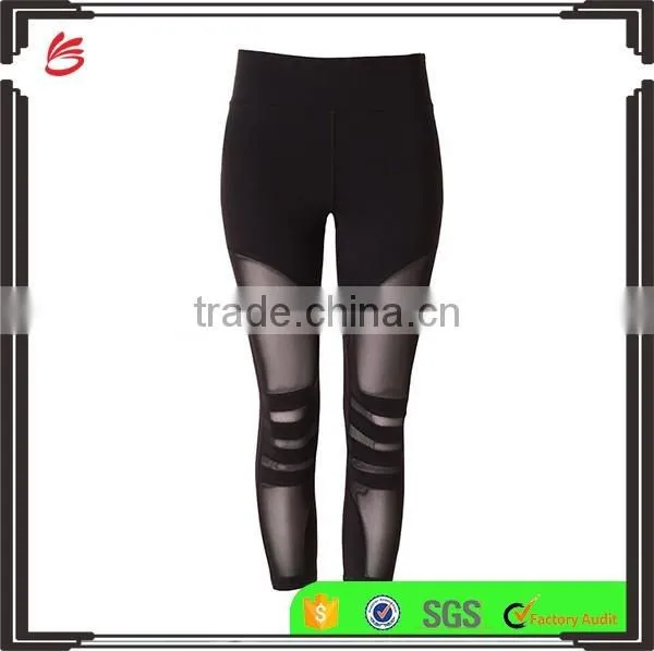 high waist Ladies Mesh Cropped Legging Women Custom Yoga Pants new mix leggings wholesale