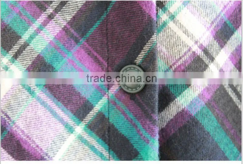 2014 plaid casual shirt men's dress shirt