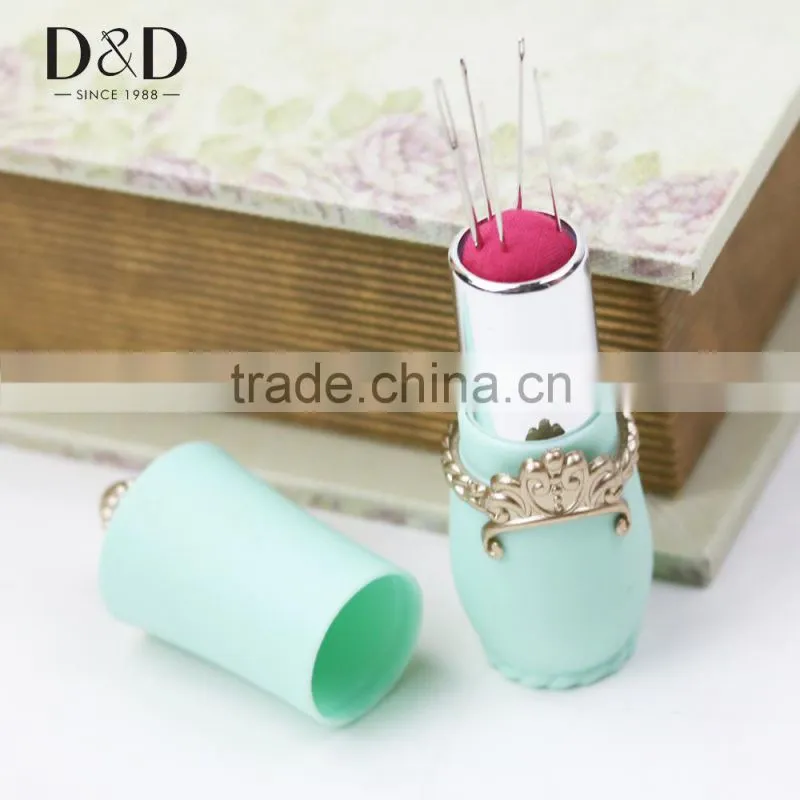 D&D New Portable 5pcs Handy Sewing Needles Lipstick Pin Cushion Sewing