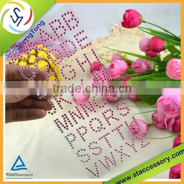 new product alphabet letter stickers rhinestone adhesive letters stickers