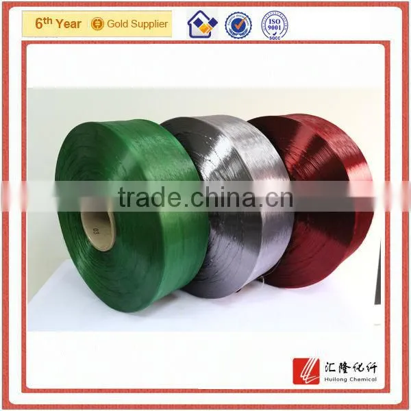 Huilong POY 500D yarn colored for making Polyester 300D/96F colored DTY yarn , SD, ,DOPE DYED AA grade