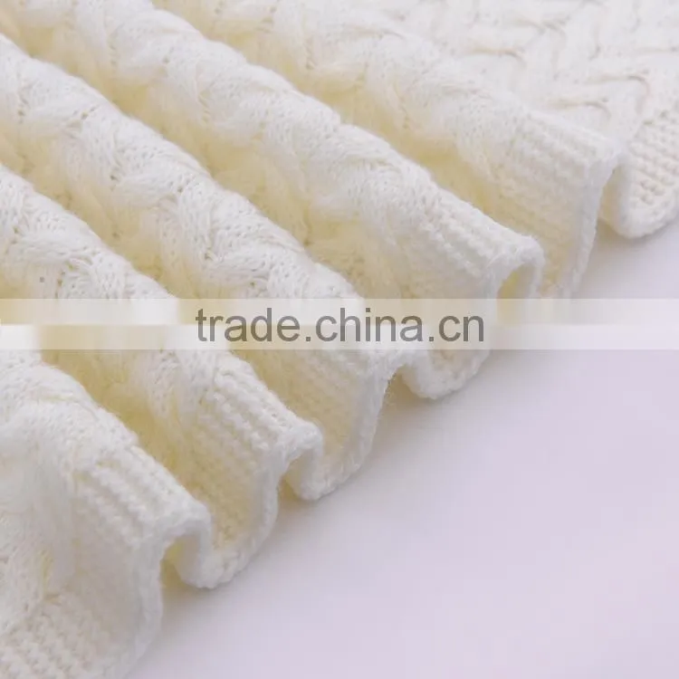 Yarn knitted blanket handmade crochet soft and comfortable blanket