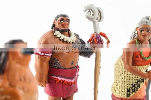 Newest Disny movie Moana action figures set of 10pcs, PVC Mini figure Moana figures