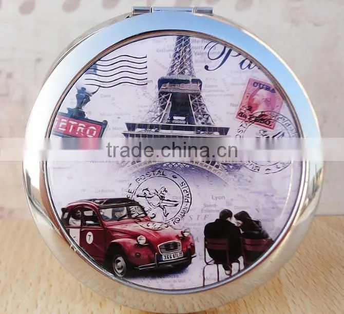 Cute Pocket Round Cosmetic Makeup Compact Travel Portable Mirror Multistyles